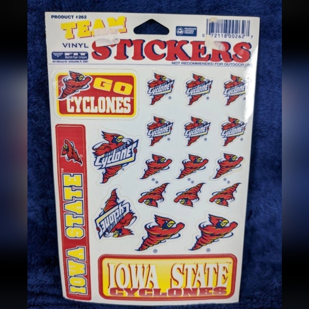 Vintage Iowa State Vinyl Sticker Sheet